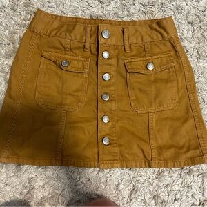 American Eagle Orange High-Waisted Mini Skirt Size 0